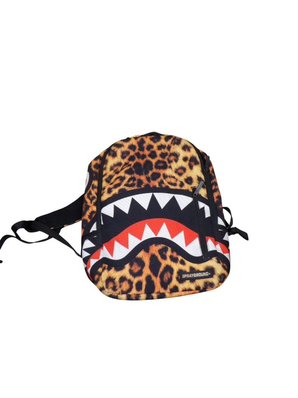 Sprayground Leopard Shark Backpack With Multi-Pocket Organizer & Bold Animal Pri